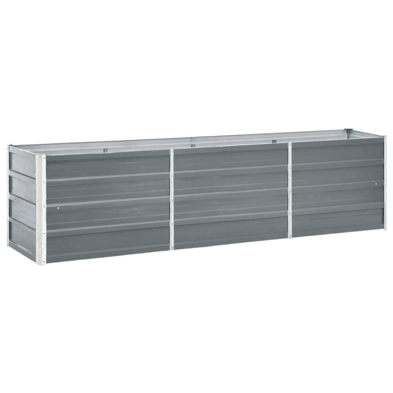 vidaXL Garten-Hochbeet Verzinkter Stahl 240×40×45 cm Grau vidaXL Garten-Hochbeet Verzinkter Stahl 240×40×45 cm Grau