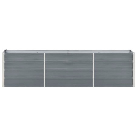 vidaXL Garten-Hochbeet Verzinkter Stahl 240×40×45 cm Grau