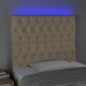 vidaXL LED Kopfteil Creme 100x7x118/128 cm Stoff