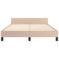 vidaXL Bettgestell mit Kopfteil Cappuccino-Braun 140x200 cm Kunstleder vidaXL Bettgestell mit Kopfteil Cappuccino-Braun 140x200 cm Kunstleder