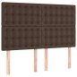 vidaXL Boxspringbett mit Matratze Braun 140x200 cm Kunstleder vidaXL Boxspringbett mit Matratze Braun 140x200 cm Kunstleder
