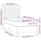 vidaXL Boxspringbett mit Matratze Dunkelgrün 90x200 cm Samt vidaXL Boxspringbett mit Matratze Dunkelgrün 90x200 cm Samt