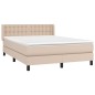vidaXL Boxspringbett Matratze Cappuccino-Braun 140x200cm Kunstleder vidaXL Boxspringbett Matratze Cappuccino-Braun 140x200cm Kunstleder