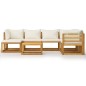 8-tlg. Garten-Lounge-Set mit Auflagen Creme Massivholz Akazie 8-tlg. Garten-Lounge-Set mit Auflagen Creme Massivholz Akazie