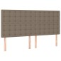 vidaXL Boxspringbett mit Matratze & LED Taupe 200x200 cm Stoff vidaXL Boxspringbett mit Matratze & LED Taupe 200x200 cm Stoff