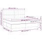 vidaXL Boxspringbett mit Matratze & LED Taupe 200x200 cm Stoff vidaXL Boxspringbett mit Matratze & LED Taupe 200x200 cm Stoff