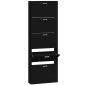 vidaXL Schuhschrank Schwarz 59x17x169 cm Holzwerkstoff vidaXL Schuhschrank Schwarz 59x17x169 cm Holzwerkstoff