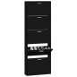 vidaXL Schuhschrank Schwarz 59x17x169 cm Holzwerkstoff vidaXL Schuhschrank Schwarz 59x17x169 cm Holzwerkstoff