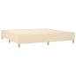 vidaXL Boxspringbett mit Matratze & LED Creme 200x200 cm Stoff vidaXL Boxspringbett mit Matratze & LED Creme 200x200 cm Stoff