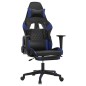 vidaXL Gaming-Stuhl mit Fußstütze Schwarz und Blau Kunstleder vidaXL Gaming-Stuhl mit Fußstütze Schwarz und Blau Kunstleder