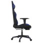 vidaXL Gaming-Stuhl mit Fußstütze Schwarz und Blau Kunstleder vidaXL Gaming-Stuhl mit Fußstütze Schwarz und Blau Kunstleder