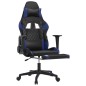 vidaXL Gaming-Stuhl mit Fußstütze Schwarz und Blau Kunstleder vidaXL Gaming-Stuhl mit Fußstütze Schwarz und Blau Kunstleder