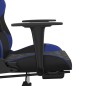 vidaXL Gaming-Stuhl mit Fußstütze Schwarz und Blau Kunstleder vidaXL Gaming-Stuhl mit Fußstütze Schwarz und Blau Kunstleder