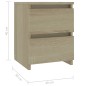 vidaXL Nachttisch Sonoma-Eiche 30x30x40 cm Holzwerkstoff vidaXL Nachttisch Sonoma-Eiche 30x30x40 cm Holzwerkstoff