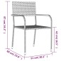 vidaXL 5-tlg. Garten-Essgruppe Schwarz Poly Rattan vidaXL 5-tlg. Garten-Essgruppe Schwarz Poly Rattan