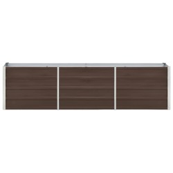 vidaXL Garten-Hochbeet Verzinkter Stahl 240×40×45 cm Braun