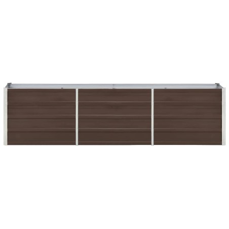vidaXL Garten-Hochbeet Verzinkter Stahl 240×40×45 cm Braun
