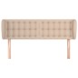 vidaXL Kopfteil mit Ohren Cappuccino-Braun 147x23x78/88 cm Kunstleder