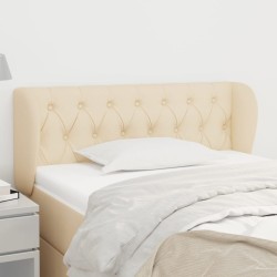 vidaXL Kopfteil mit Ohren Creme 93x23x78/88 cm Stoff