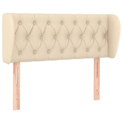 vidaXL Kopfteil mit Ohren Creme 93x23x78/88 cm Stoff