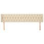 vidaXL Kopfteil mit Ohren Creme 203x16x78/88 cm Stoff vidaXL Kopfteil mit Ohren Creme 203x16x78/88 cm Stoff