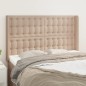 vidaXL Kopfteil mit Ohren Cappuccino-Braun 147x16x118/128cm Kunstleder vidaXL Kopfteil mit Ohren Cappuccino-Braun 147x16x118/128cm Kunstleder