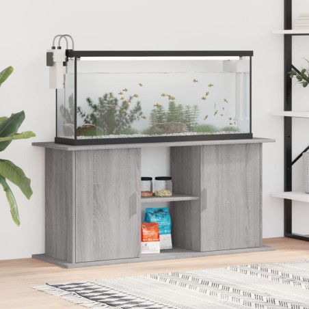 vidaXL Aquariumständer Grau Sonoma 121x41x58 cm Holzwerkstoff