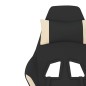 vidaXL Gaming-Stuhl mit Massage & Fußstütze Schwarz und Creme Stoff vidaXL Gaming-Stuhl mit Massage & Fußstütze Schwarz und Creme Stoff