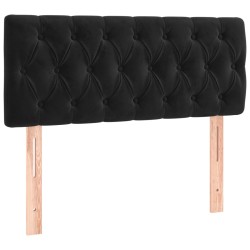 vidaXL Kopfteil Schwarz 100x7x78/88 cm Samt