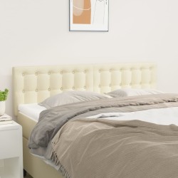 vidaXL Kopfteile 2 Stk. Creme 72x5x78/88 cm Kunstleder
