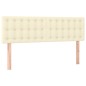 vidaXL Kopfteile 2 Stk. Creme 72x5x78/88 cm Kunstleder