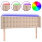 vidaXL LED Kopfteil Cappuccino-Braun 147x16x78/88 cm Kunstleder