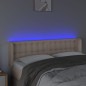 vidaXL LED Kopfteil Cappuccino-Braun 147x16x78/88 cm Kunstleder