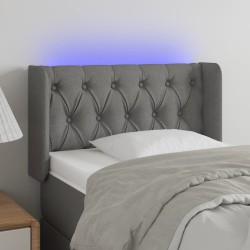 vidaXL LED Kopfteil Dunkelgrau 83x16x78/88 cm Stoff
