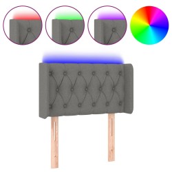 vidaXL LED Kopfteil Dunkelgrau 83x16x78/88 cm Stoff