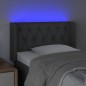vidaXL LED Kopfteil Dunkelgrau 83x16x78/88 cm Stoff