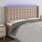 vidaXL LED Kopfteil Cappuccino-Braun 147x16x118/128cm Kunstleder vidaXL LED Kopfteil Cappuccino-Braun 147x16x118/128cm Kunstleder