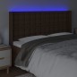 vidaXL LED Kopfteil Braun 147x16x118/128 cm Kunstleder vidaXL LED Kopfteil Braun 147x16x118/128 cm Kunstleder