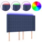 vidaXL LED Kopfteil Blau 147x16x118/128 cm Stoff vidaXL LED Kopfteil Blau 147x16x118/128 cm Stoff