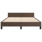 vidaXL Bettgestell mit Kopfteil Braun 140x190 cm Kunstleder vidaXL Bettgestell mit Kopfteil Braun 140x190 cm Kunstleder