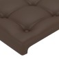 vidaXL Bettgestell mit Kopfteil Braun 140x190 cm Kunstleder vidaXL Bettgestell mit Kopfteil Braun 140x190 cm Kunstleder
