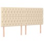vidaXL Boxspringbett mit Matratze Creme 200x200 cm Stoff vidaXL Boxspringbett mit Matratze Creme 200x200 cm Stoff