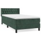 vidaXL Boxspringbett mit Matratze Dunkelgrün 90x190 cm Samt vidaXL Boxspringbett mit Matratze Dunkelgrün 90x190 cm Samt
