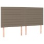 vidaXL Boxspringbett mit Matratze Taupe 200x200 cm Stoff vidaXL Boxspringbett mit Matratze Taupe 200x200 cm Stoff