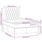 vidaXL Boxspringbett mit Matratze Creme 120x200 cm Stoff vidaXL Boxspringbett mit Matratze Creme 120x200 cm Stoff