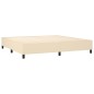 vidaXL Boxspringbett mit Matratze Creme 200x200 cm Stoff vidaXL Boxspringbett mit Matratze Creme 200x200 cm Stoff