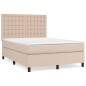 vidaXL Boxspringbett Matratze Cappuccino-Braun 140x200cm Kunstleder vidaXL Boxspringbett Matratze Cappuccino-Braun 140x200cm Kunstleder