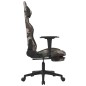 vidaXL Gaming-Stuhl mit Fußstütze Tarnfarben und Schwarz Stoff vidaXL Gaming-Stuhl mit Fußstütze Tarnfarben und Schwarz Stoff