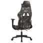 vidaXL Gaming-Stuhl mit Fußstütze Tarnfarben und Schwarz Stoff vidaXL Gaming-Stuhl mit Fußstütze Tarnfarben und Schwarz Stoff