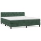 vidaXL Boxspringbett mit Matratze Dunkelgrün 180x200 cm Samt vidaXL Boxspringbett mit Matratze Dunkelgrün 180x200 cm Samt